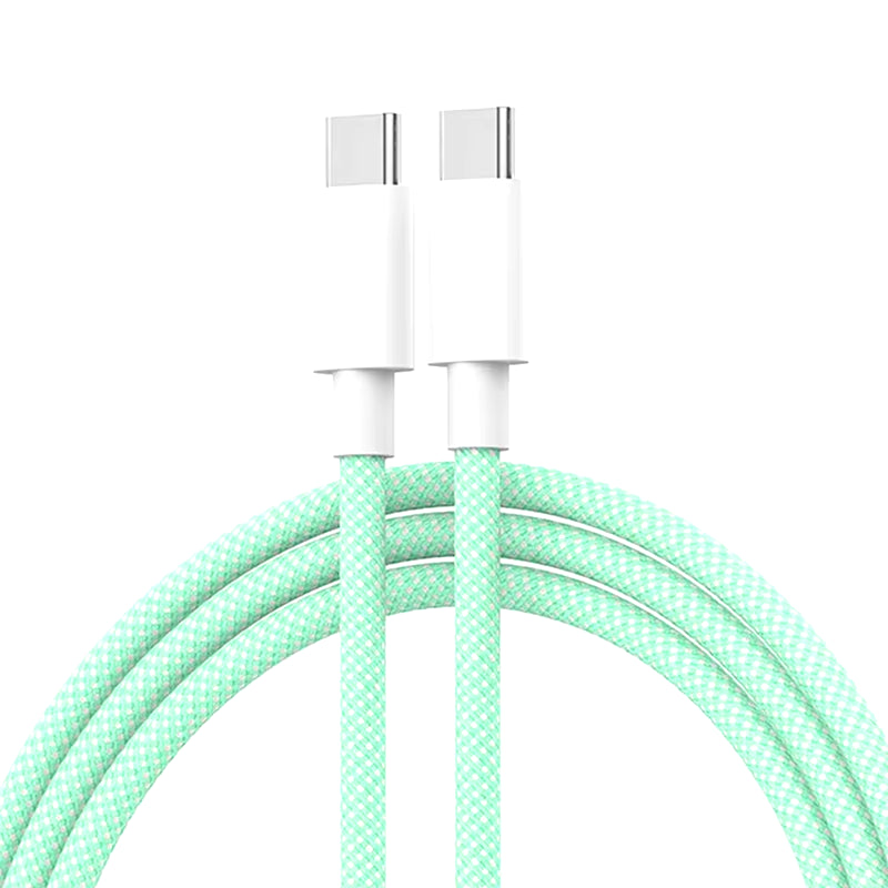 USB-C to USB-C Fast Charging PD 60W Cable for iPhone 15, Android, Samsung, and Huawei - Braided Charger Cable