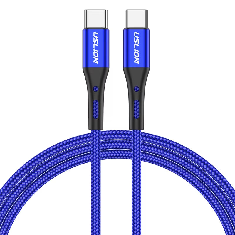 PD 60W Type-C to Type-C Fast Charging Cable with QC 3.0 for MacBook, Xiaomi 12, POCO X4, Samsung S22 Ultra, and OnePlus 9RT