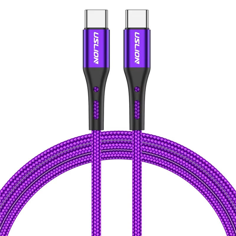 PD 60W Type-C to Type-C Fast Charging Cable with QC 3.0 for MacBook, Xiaomi 12, POCO X4, Samsung S22 Ultra, and OnePlus 9RT