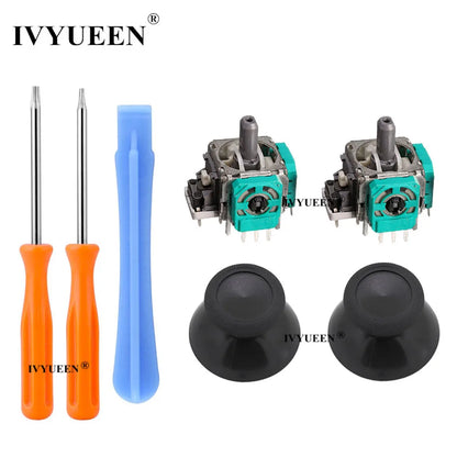 2 PCS 3D Analog Joystick Stick Sensor Module Potentiometers & Thumbstick Grips for Microsoft Xbox One S X Controller