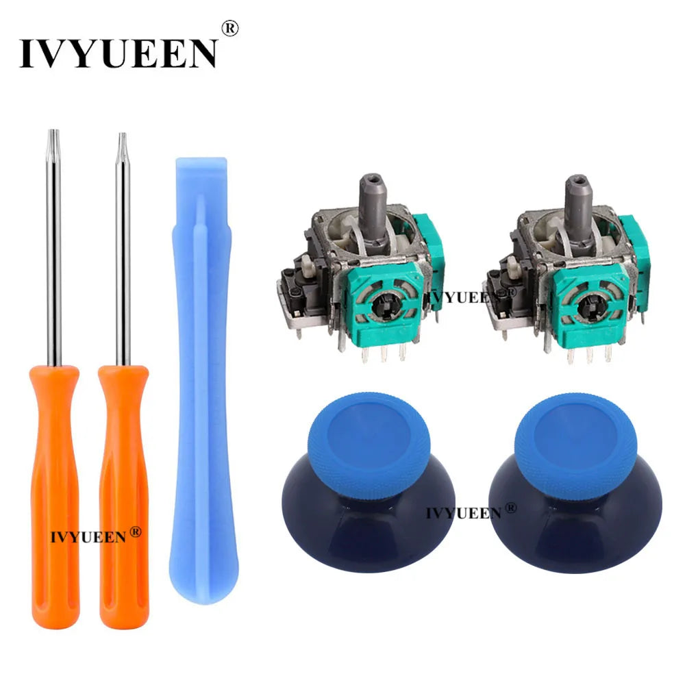 2 PCS 3D Analog Joystick Stick Sensor Module Potentiometers & Thumbstick Grips for Microsoft Xbox One S X Controller