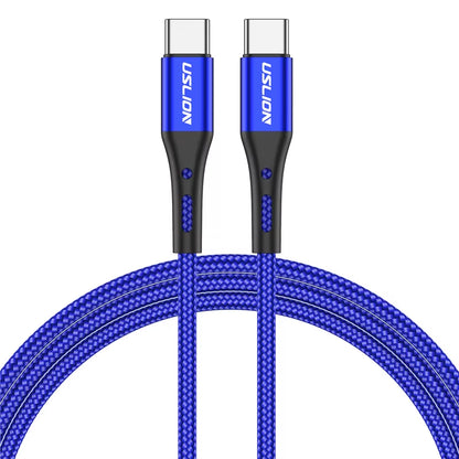 PD 60W Type-C to Type-C Fast Charging Cable with QC 3.0 for MacBook, Xiaomi 12, POCO X4, Samsung S22 Ultra, and OnePlus 9RT