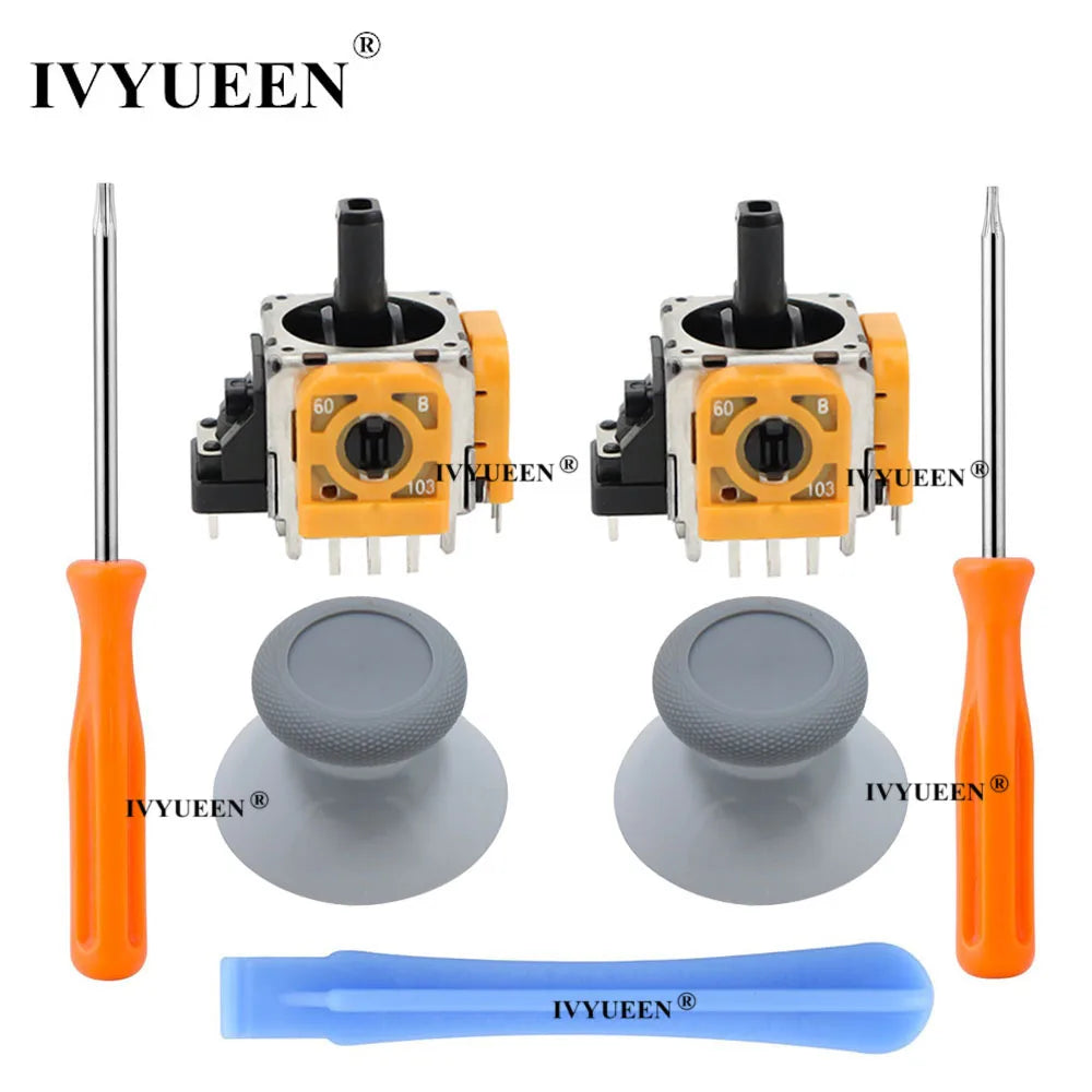 2 PCS 3D Analog Joystick Stick Sensor Module Potentiometers & Thumbstick Grips for Microsoft Xbox One S X Controller