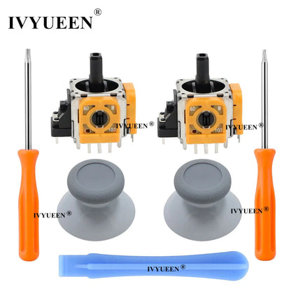 2 PCS 3D Analog Joystick Stick Sensor Module Potentiometers & Thumbstick Grips for Microsoft Xbox One S X Controller