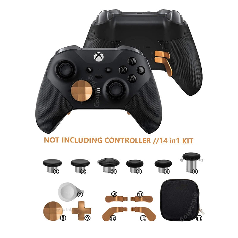 Metal D-Pad Trigger Paddles Replacement Thumbstick for Xbox One Elite Controller Series 2 Parts Repair Kit Accessories