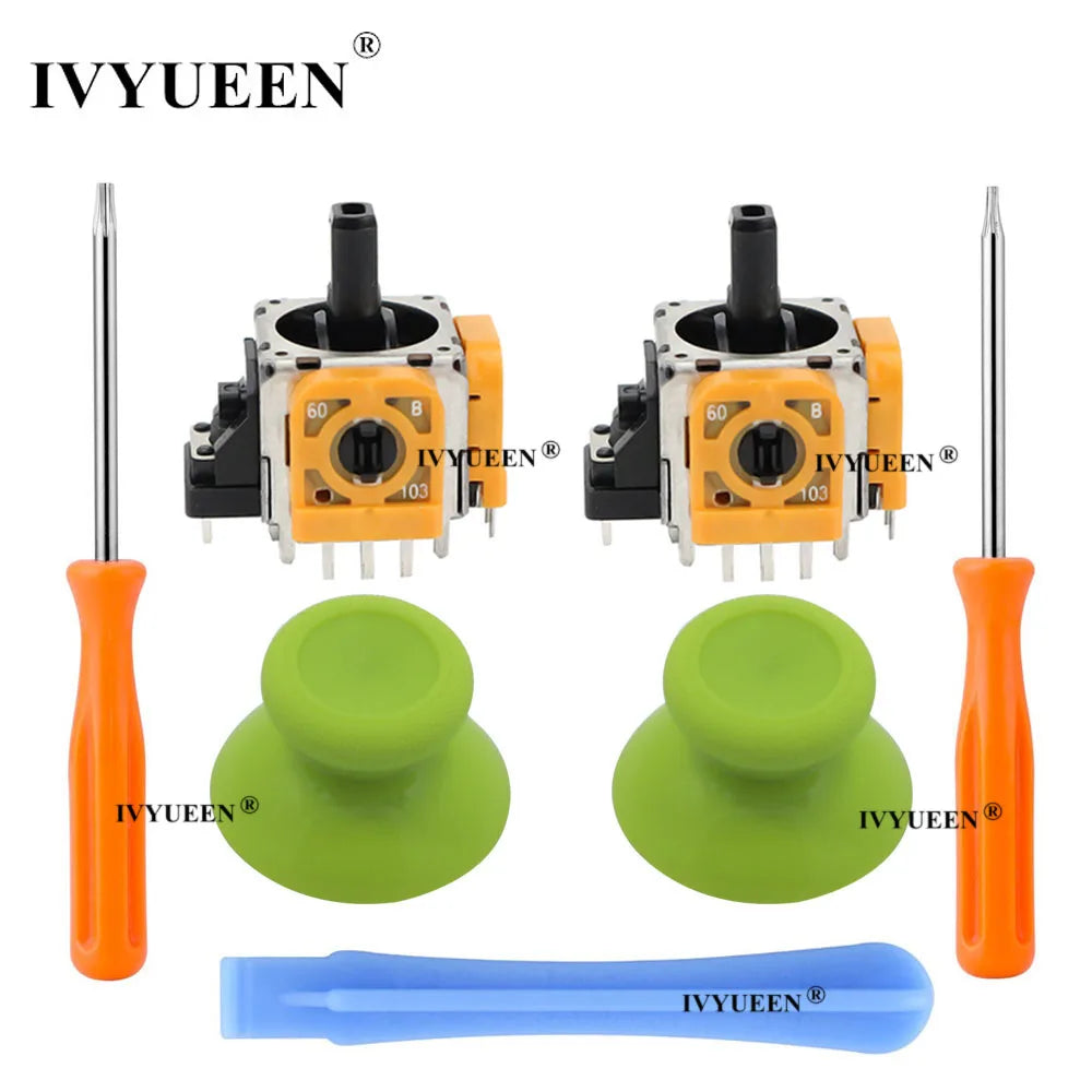 2 PCS 3D Analog Joystick Stick Sensor Module Potentiometers & Thumbstick Grips for Microsoft Xbox One S X Controller