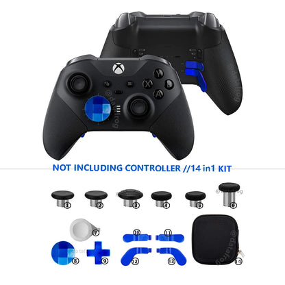 Metal D-Pad Trigger Paddles Replacement Thumbstick for Xbox One Elite Controller Series 2 Parts Repair Kit Accessories