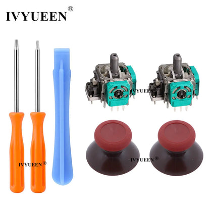 2 PCS 3D Analog Joystick Stick Sensor Module Potentiometers & Thumbstick Grips for Microsoft Xbox One S X Controller