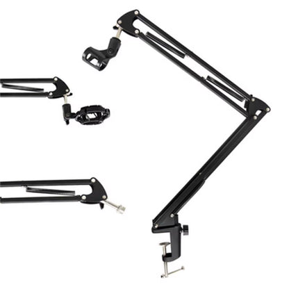 Microphone Stand for Blue Yeti and Blue Snowball with Mic Pop Filter and Heavy Duty Boom Scissor Arm Stands for BM 800 Mic