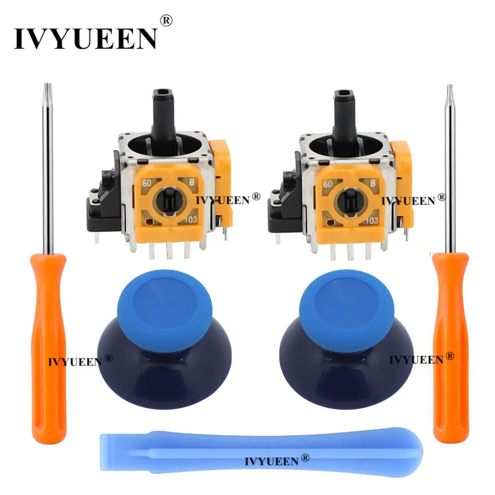 2 PCS 3D Analog Joystick Stick Sensor Module Potentiometers & Thumbstick Grips for Microsoft Xbox One S X Controller